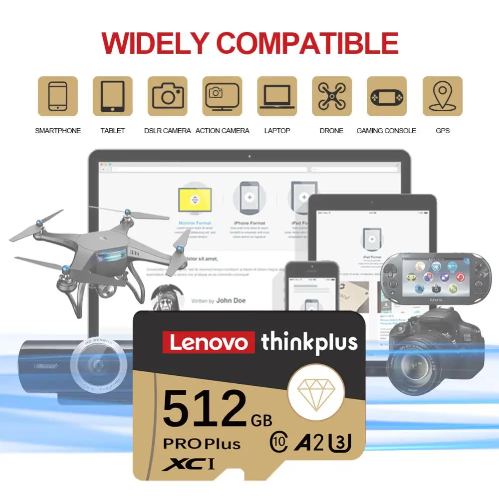 Lenovo 2TB 1TB Micro TF/SD Card Class 10 SD Card 256GB Memory Card 4