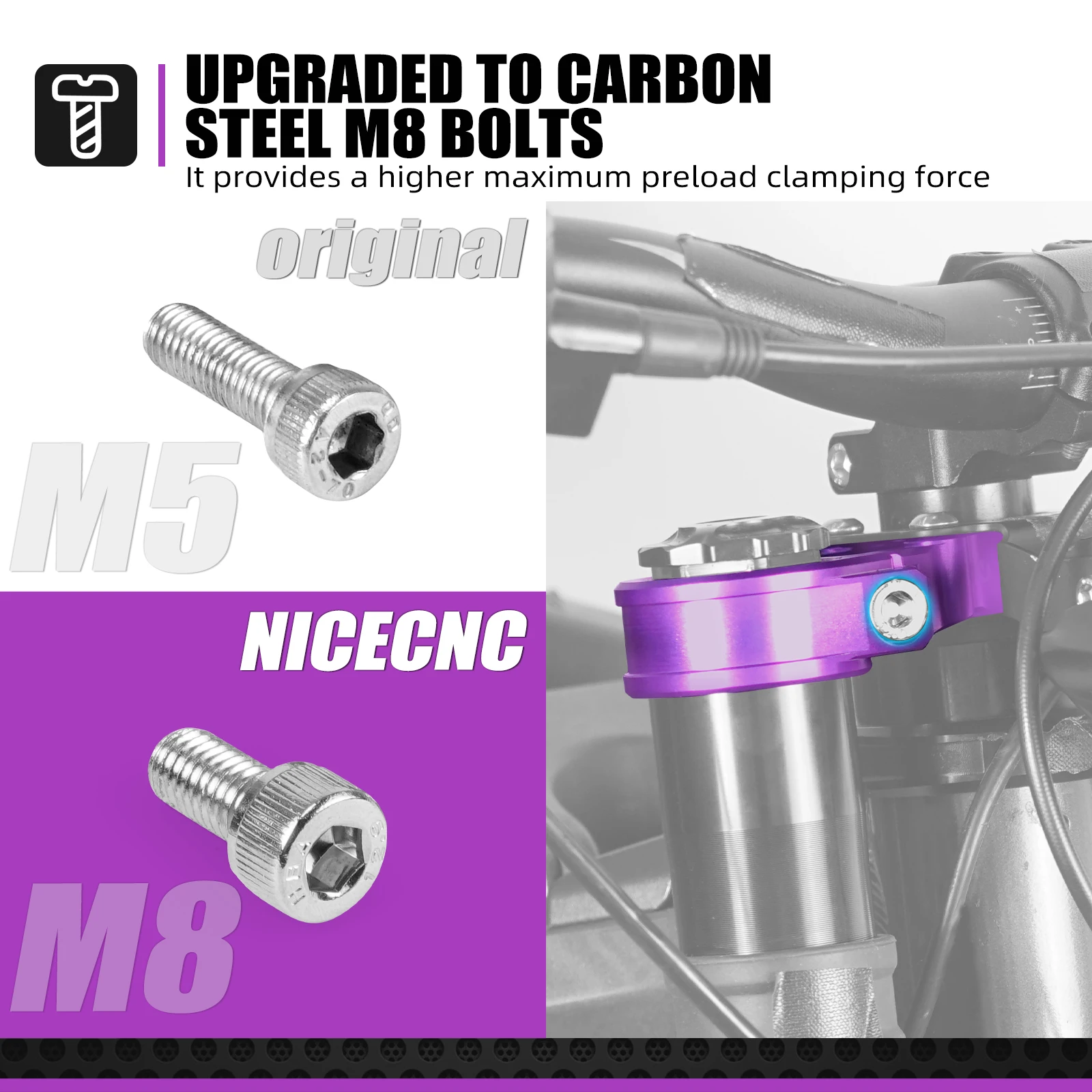 NICECNC Front Lenker Bar Riser Halterung Obere Triple Clamp Top Link Platte Halterung Heighten Kit Für Surron Light Bee X S – Detail 27