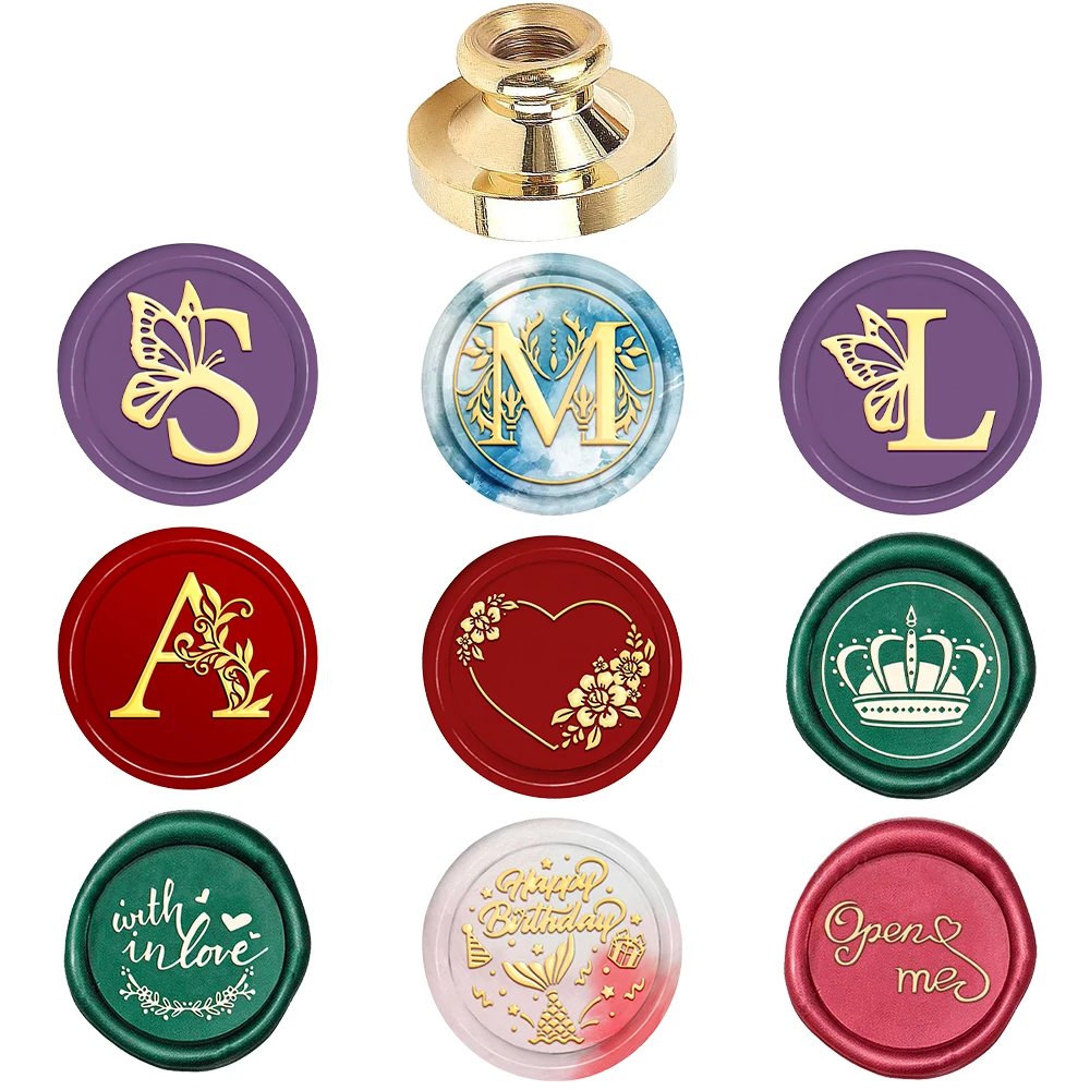 

S M L A Wax Seal Stamp 25Mm Crown Blessing Brass Head Diy Craft Supplies Scrapbooking Christmas Wedding Invitation Decoration
