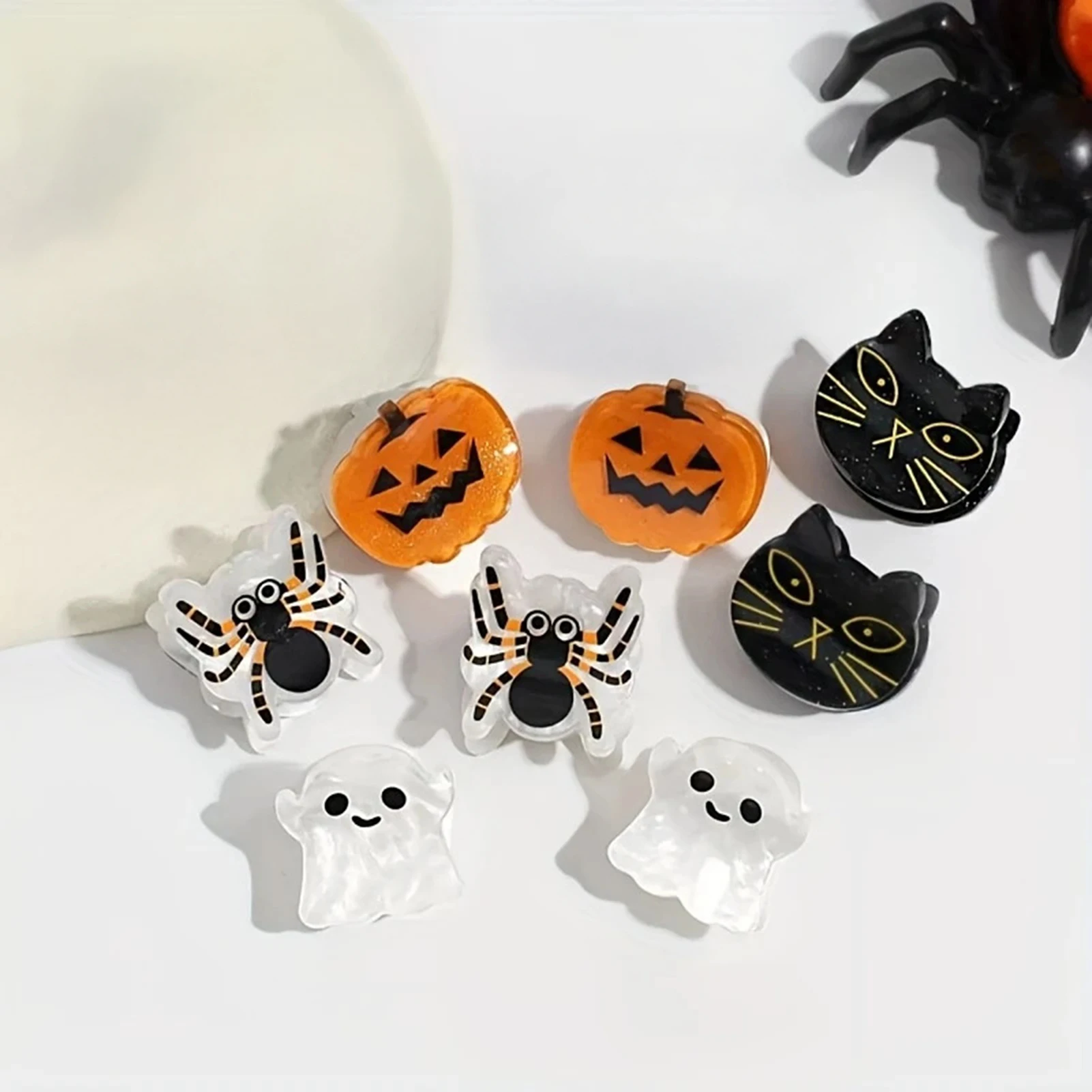 2023 neue Halloween-Haarklammer, Kürbis-/Geisterklaue, Clip, Urlaub, Party, Kopfbedeckung, Spinne, Katze, Haarklammern, Geschenke, Mädchen, Frauen, Mädchen – Detail 8