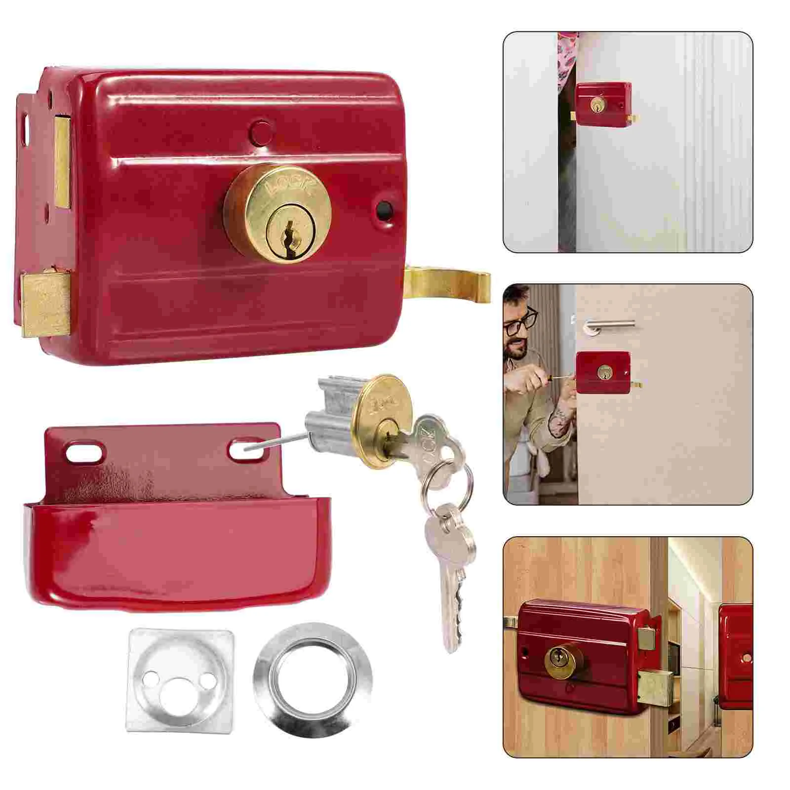 

Practical Bolt Locks For Doors Vintage Door Knob Cylinder Lock Flush Bolt For Double Door Old Door Knob Replacement Iron