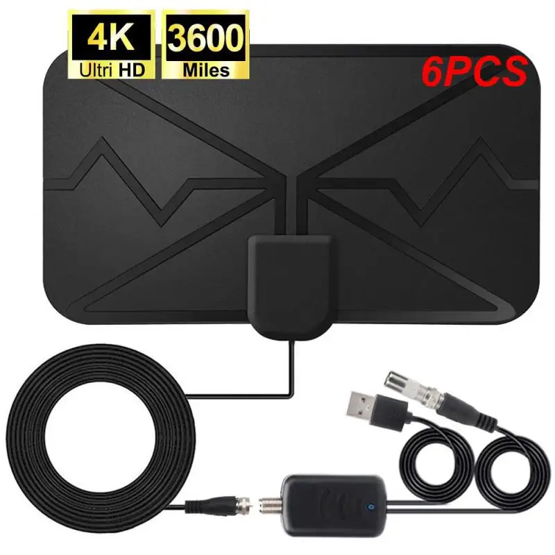 

6PCS Miles Smart TV Antenna 4K 25dB Digital DVB-T2 1080P Aerial with amplifier Booster For Motorhomes Boat Out Camping