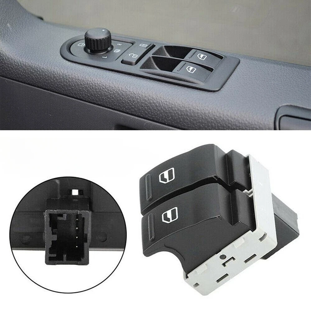 Alzacristallo Elettrico Per Auto Doppio Interruttore Pulsante Di Controllo Muslimper Vw Multivan T5 Per Vw Transporter T5 Accessorio Auto 4Pin