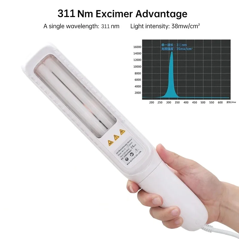 308nm UVB Ultraviolet Phototherapy Lamp Instrument for Vitiligo Psoriasis Skin Treatment and Therapy Treatment Light 5