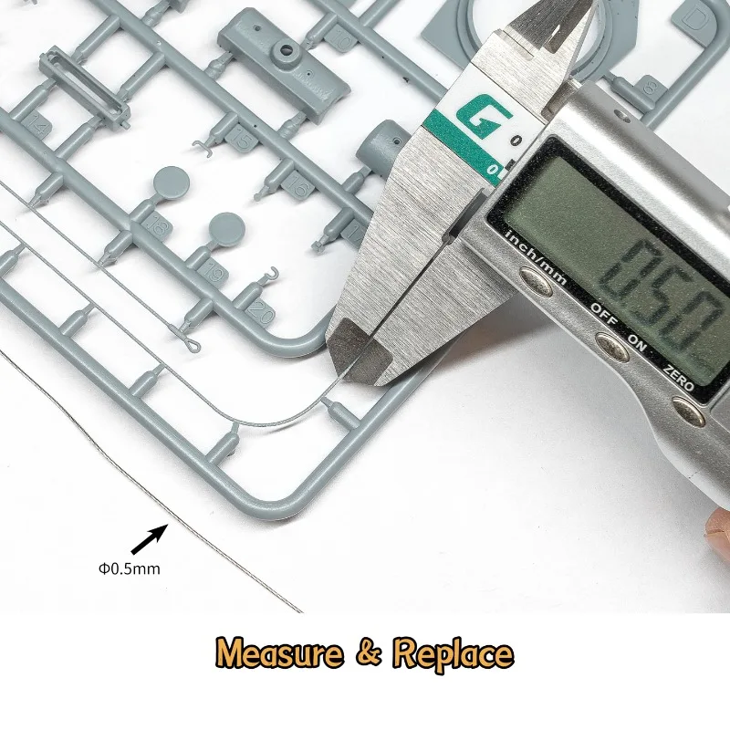 LIANG-0450 0.4mm-1.2mmx1m 소프트 토우 케이블 성형 가능한 디테일 조립 모델용 수정 부품 DIY 액세서리