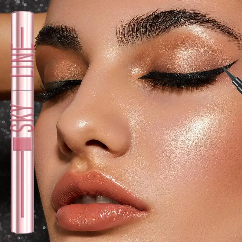 Waterproof Liquid Eyeliner Makeup For Women Long Lasting Quick Drying Eye Liner Ultra Fine  Pencil Smooth Eyeliner Pencil 2020 women 1 pcs eyeliner liquid pen waterproof long lasting quick drying smooth makeup beauty matte eyeliner stamp eye pencil