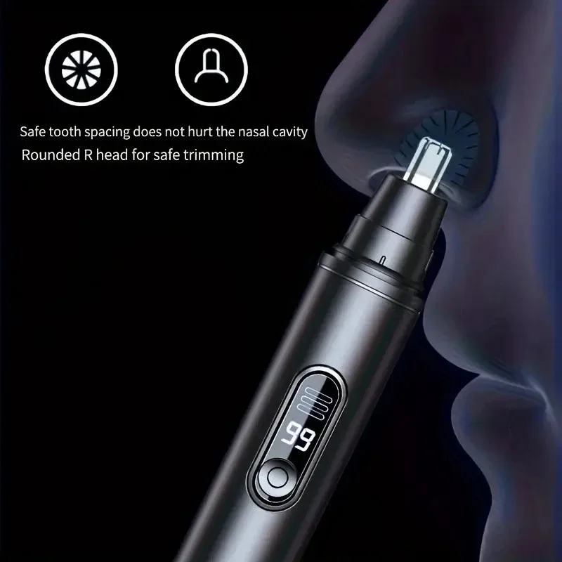 Xiaomi Electric Nose Hair Trimmer Men's Rechargeable Nose Hair Trimmer Digital Display Painless Hair Removal Nose Hair Repairer 5