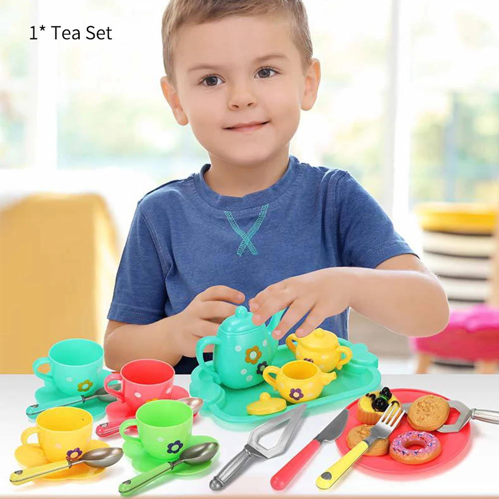 Kitchen Home Appliances Toy Kids Pretend Play Set Household Coffee Maker Mixer Toaster Vacuum Cleaner Playset for Children Gifts 6