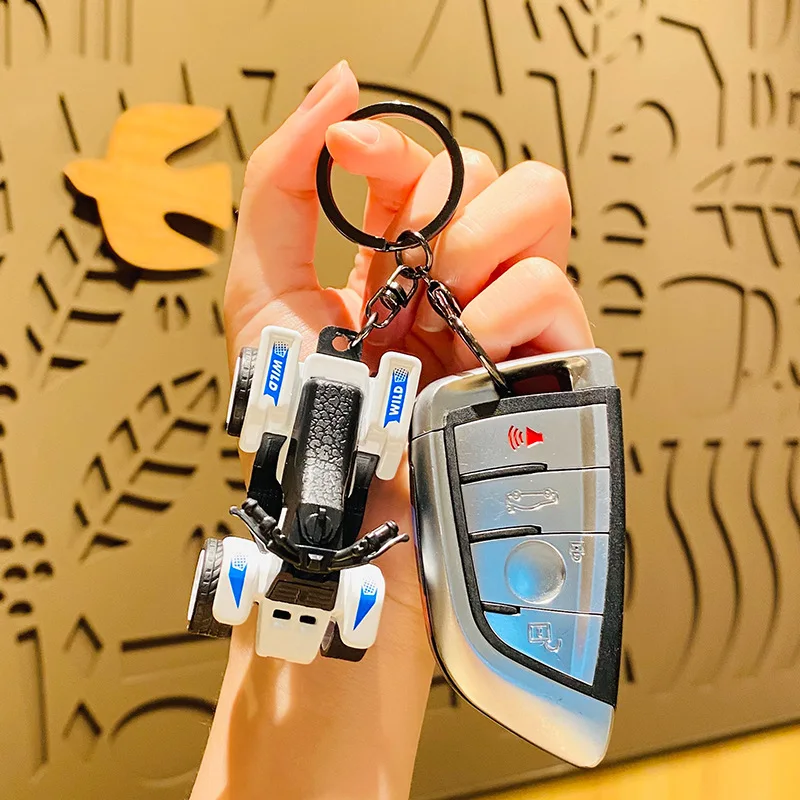 

Creative Cartoon Beach Motorcycle Toy Personalized Car Keychain Student School Bag Pendant Couple Small Gift