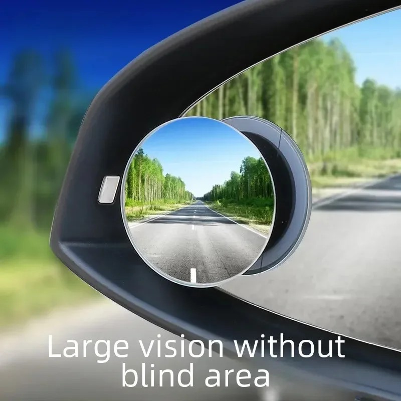 Car Rearview Mirror Small Circular Frameless High-definition Auxiliary Wide-angle Convex Surface wide angle mirror anti glare rear view mirror