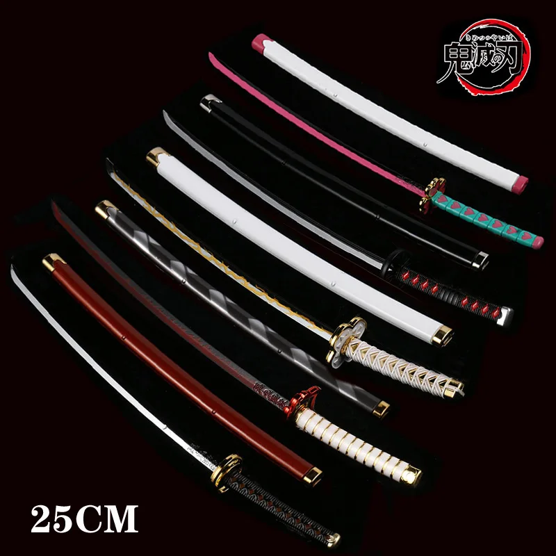 Description Picture 2 of item2023Demon Slayer Real Katana Swords 25cm Anime Demon Slayer Cosplay Props Weapon Cosplay Props Battle Read Edge Bedroom Decor