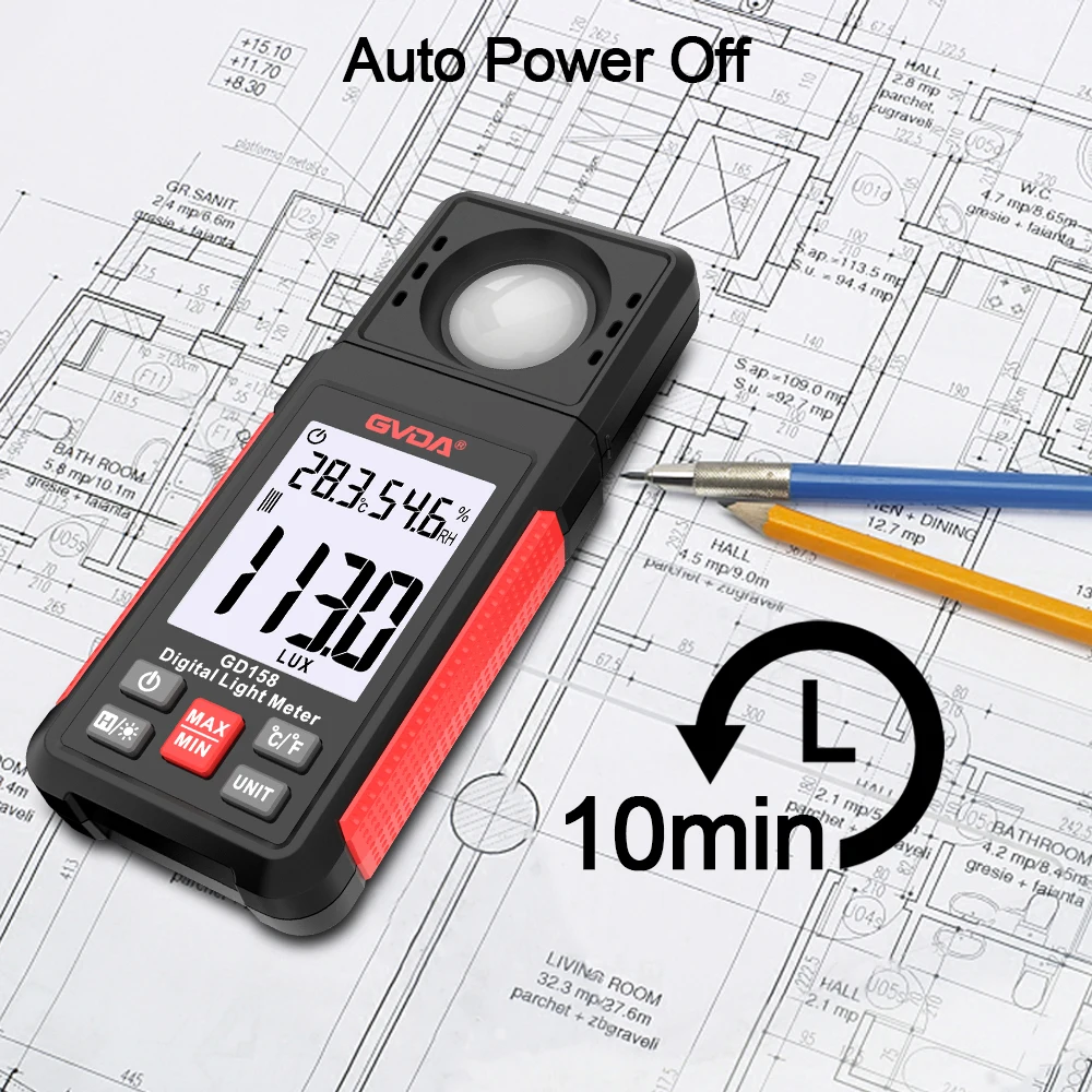 Digital Luxmetre Numerique 400,000 Luminosité/Clair au Mètre