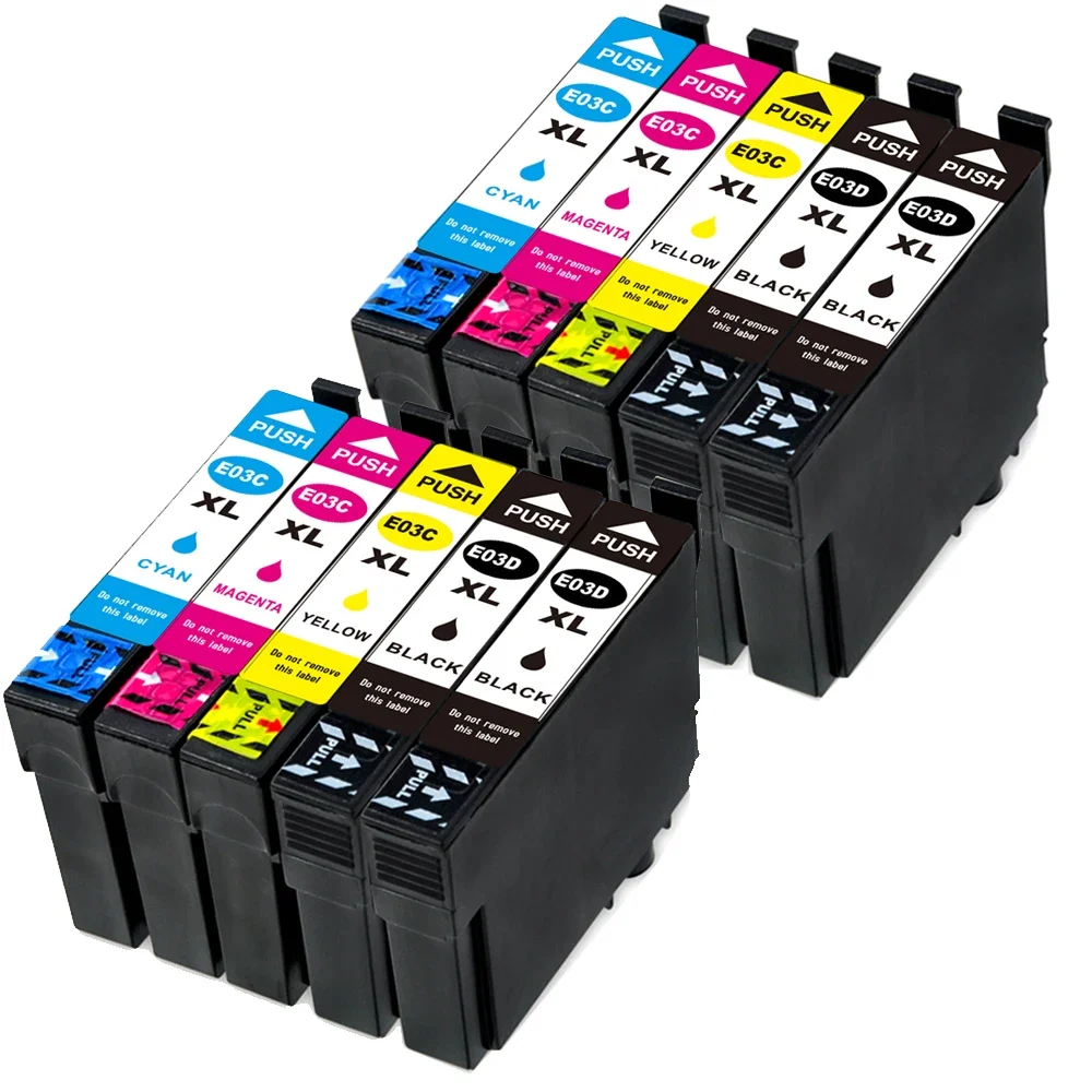 

10 шт., картриджи для принтеров EPSON T03D T03C