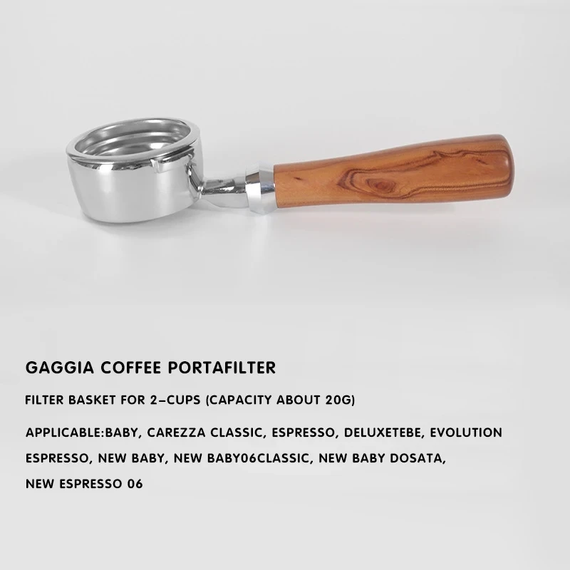 Premium Bottomless Portafilter with Solid Wood Handle