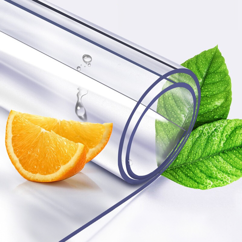 1 Pc Transparent PVC Tablecloth Protector, Rectangular, Waterproof & Oil-Proof, Ideal for Kitchen, Desk, Dining Table
