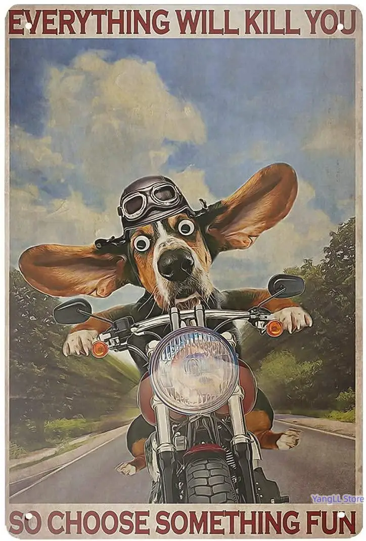 

Everything Will Kill You So Choose Some Interesting，Bars, Clubs, Restaurants, Home Wall Decoration，Motorcycle and Dog Tin Signs