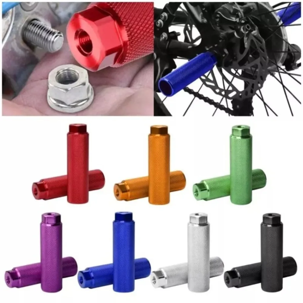 2Pcs Durable Anti-Slip Bike Pegs Lightweight Cycling Parts Bike Foot Rest Aluminum Alloy Bicycle Accessories Fit 3/8 Inch
