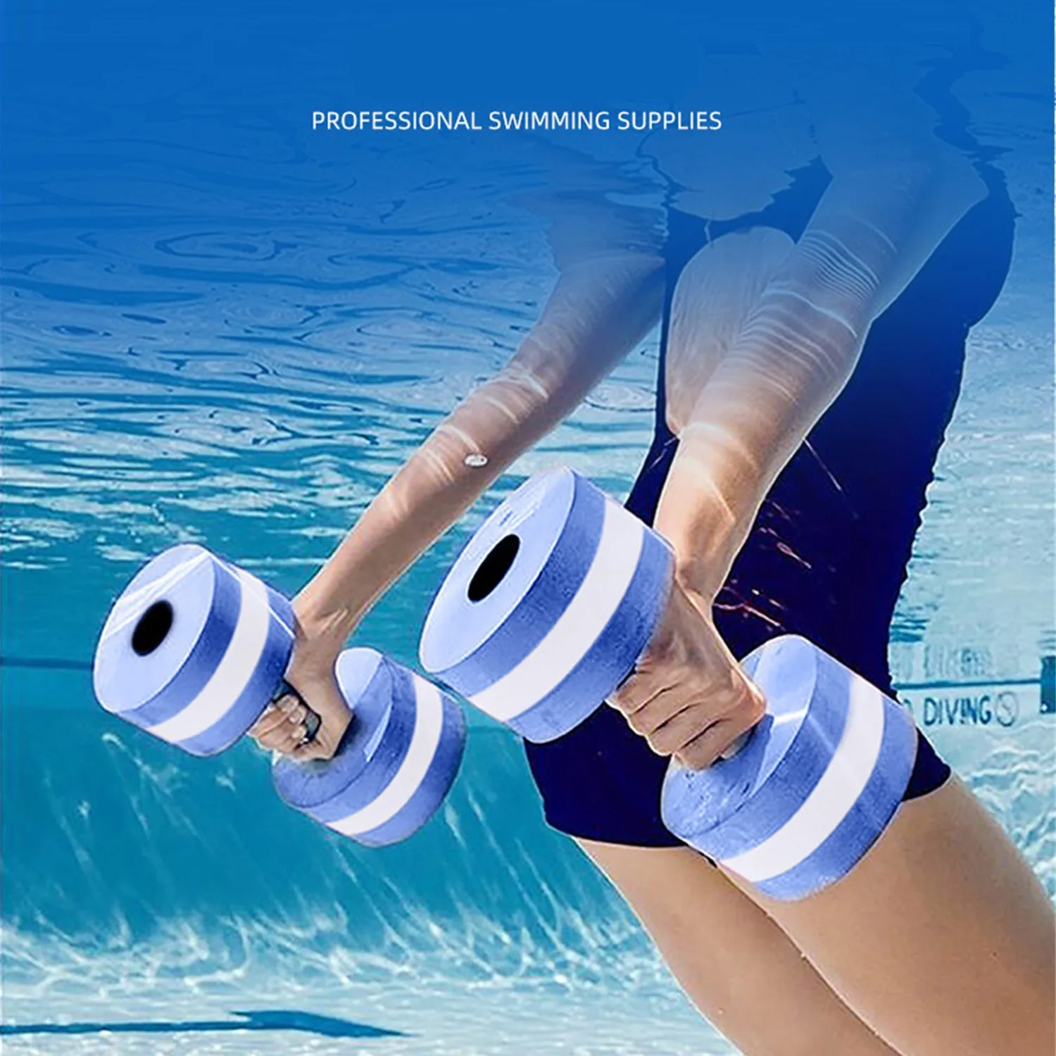 Single water dumbbell bottle EVA foam dumbbell Water aerobics fitness Floating Swim Gym Dumbbell Unisex Fitness Equipment