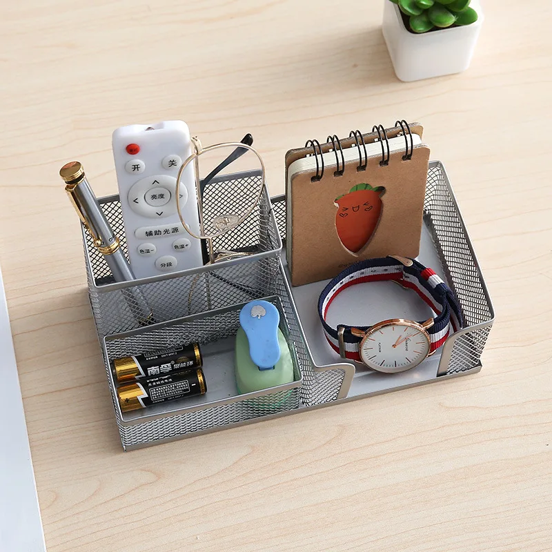 Stationery Organizer Stationery Storage Box Capybara Pencil Case Stationery Pencil Bag Creative Metal Mesh Hollow Design Large Capacity