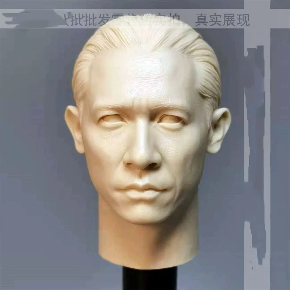 

Tony Leung Chiu Wai Male Head Carving Sculpt Unpainted Asia Star Actor Model 1/6 Scale Action Figure Hobbies Doll Soldier Toys
