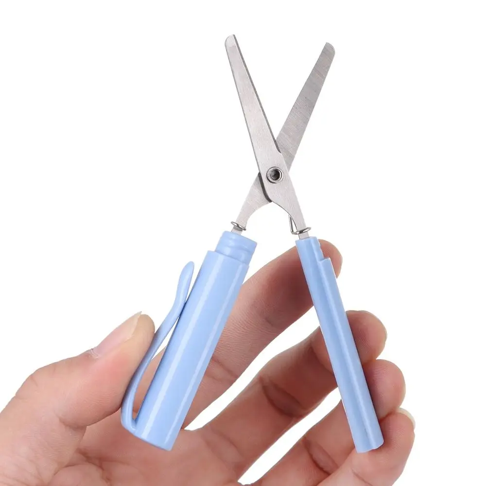 어린이 DIY 사무용 학생용 문구 수공예 미술 도구 안전 접이식 가위 펜 모양 가위 수공예 가위