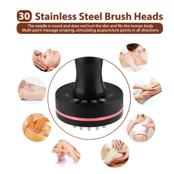 Electric Meridian Brush Body Massager Heated Gua Sha Hot Compress Scraping Lymphatic Drainage Machine Fat Burner Health Care 4