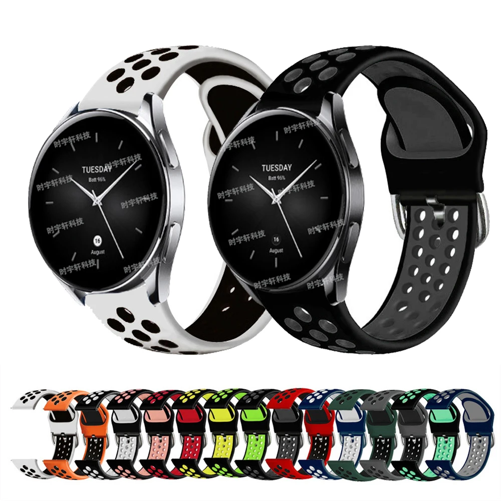 

Ремешок спортивный для Xiaomi Watch S2 42 мм 46 мм/S1 Pro/Active, быстросъемный силиконовый браслет для Xiaomi Mi Watch Color 2, 22 мм