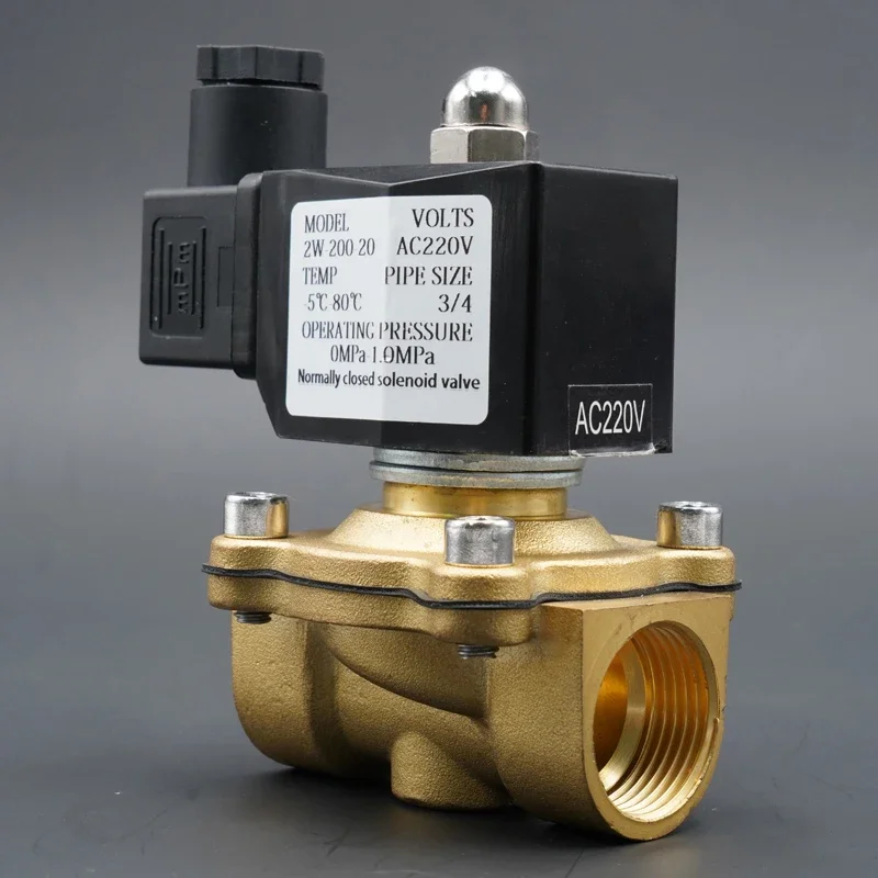 Solenoid Water Valve Solenoid Valve Water Valve Normally Close Brass Valves 220V12V24V Air Water Gas Diaphragm 1/4" 3/8" 1/2" 3/4" 1" 2"