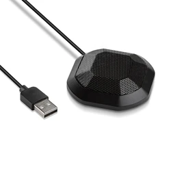Omnidirectional USB Conference Microphone with Touch Mute and Plug & Play Functionality (USB Plug)