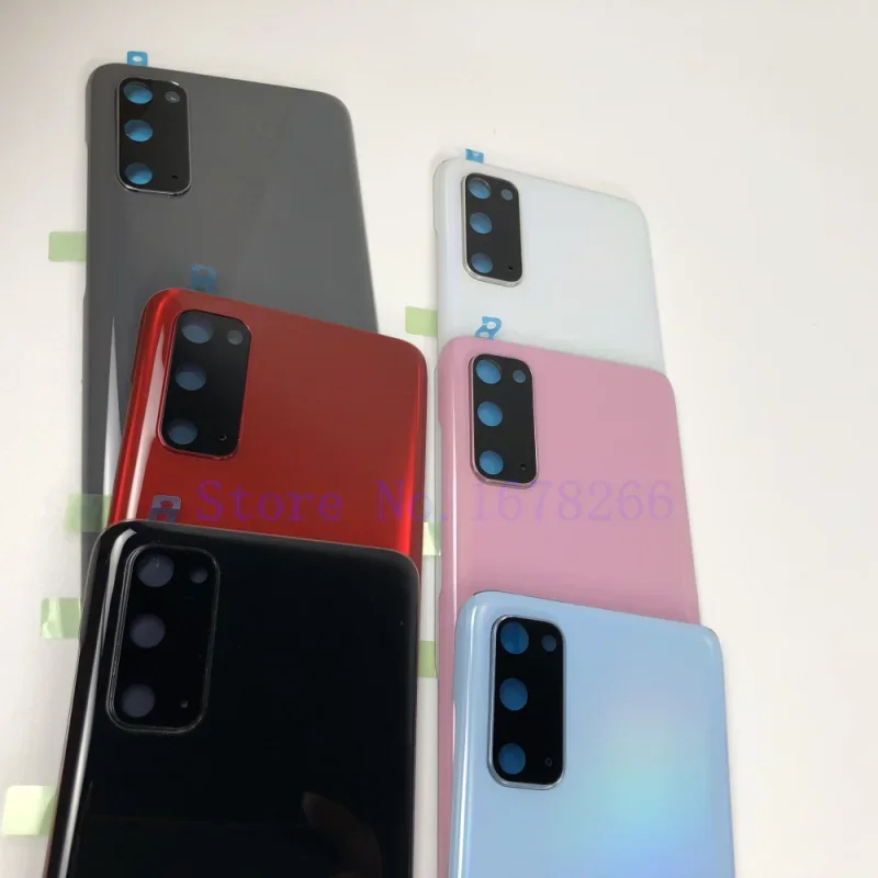 Phone Back Cover Glass Phone Back Cover Back Glass For Samsung Galaxy S20 G980 S20+ Plus G985 S20 Ultra G988 S20U Back Panel Battery Glass Cover Rear Door Housing Case