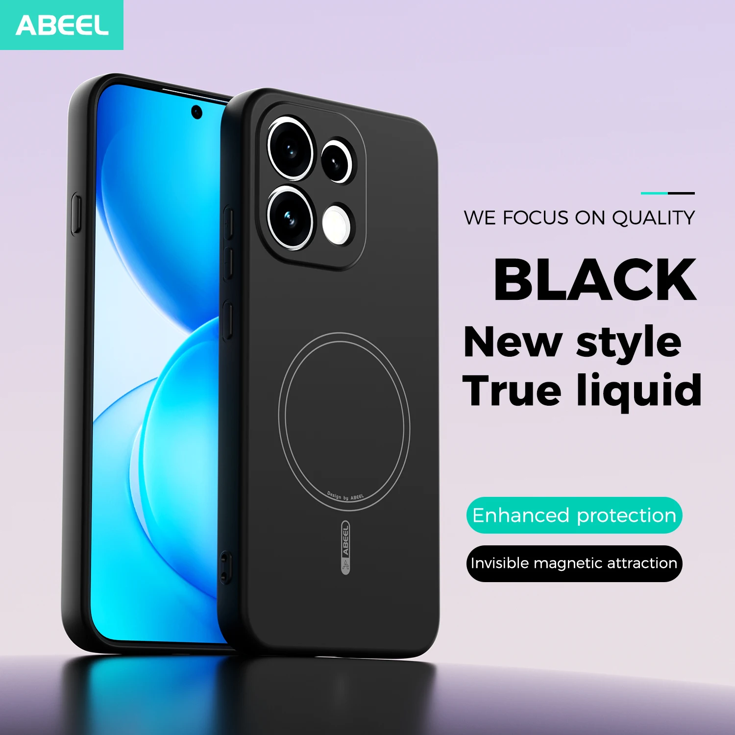 Smooth Liquid Silicone Shockproof Case - ABEEL Back Panel