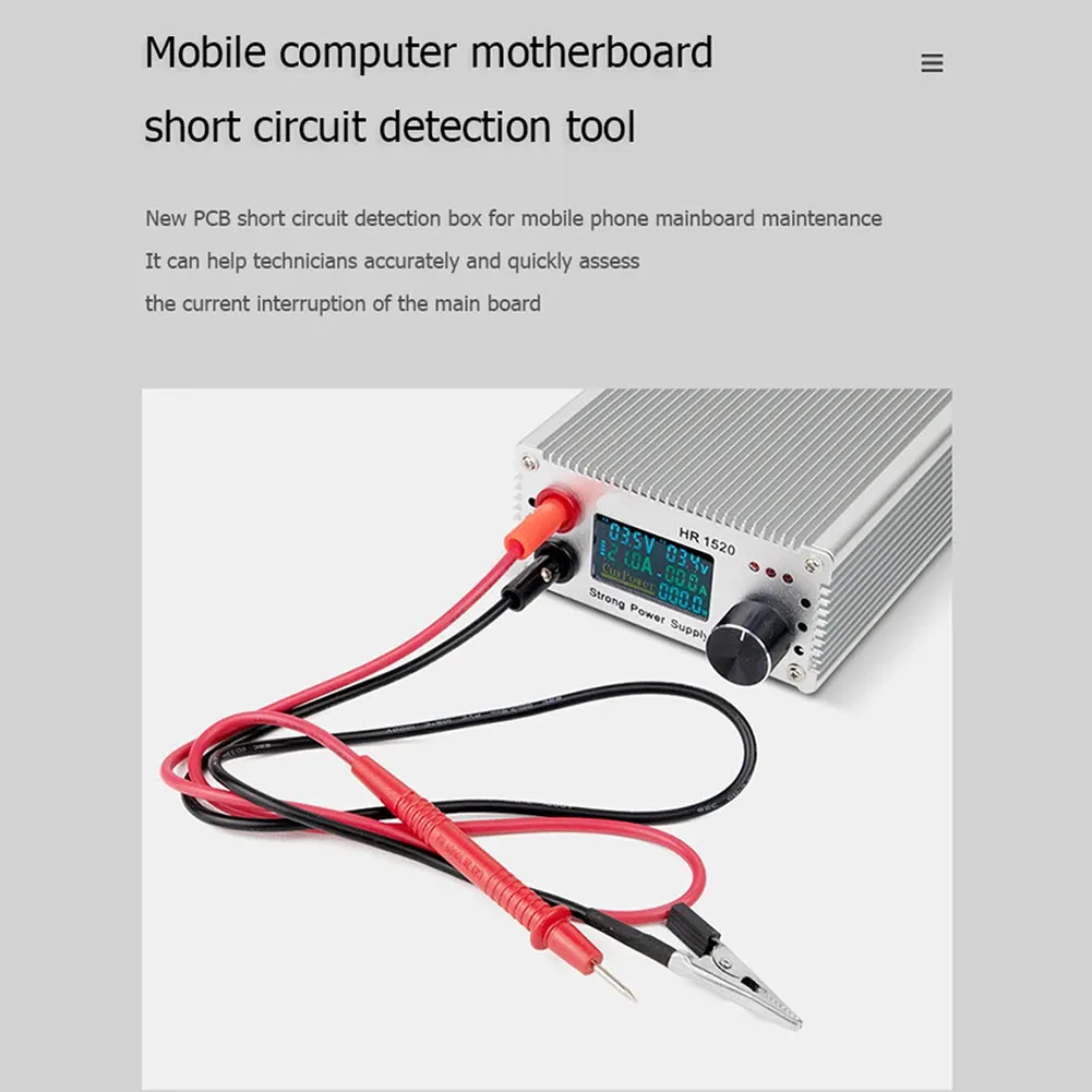 

HR1520 Adjustable Power Supply for Short Circuit Test High Frequency Voltage Regulation Extra Large HD Display