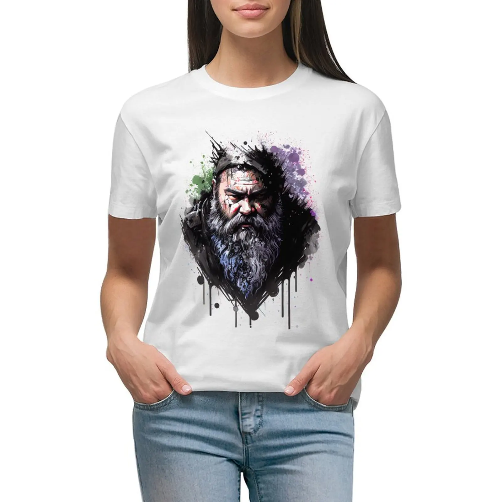 

Dwarven Spirit III T-shirt lady clothes tops female Woman clothes