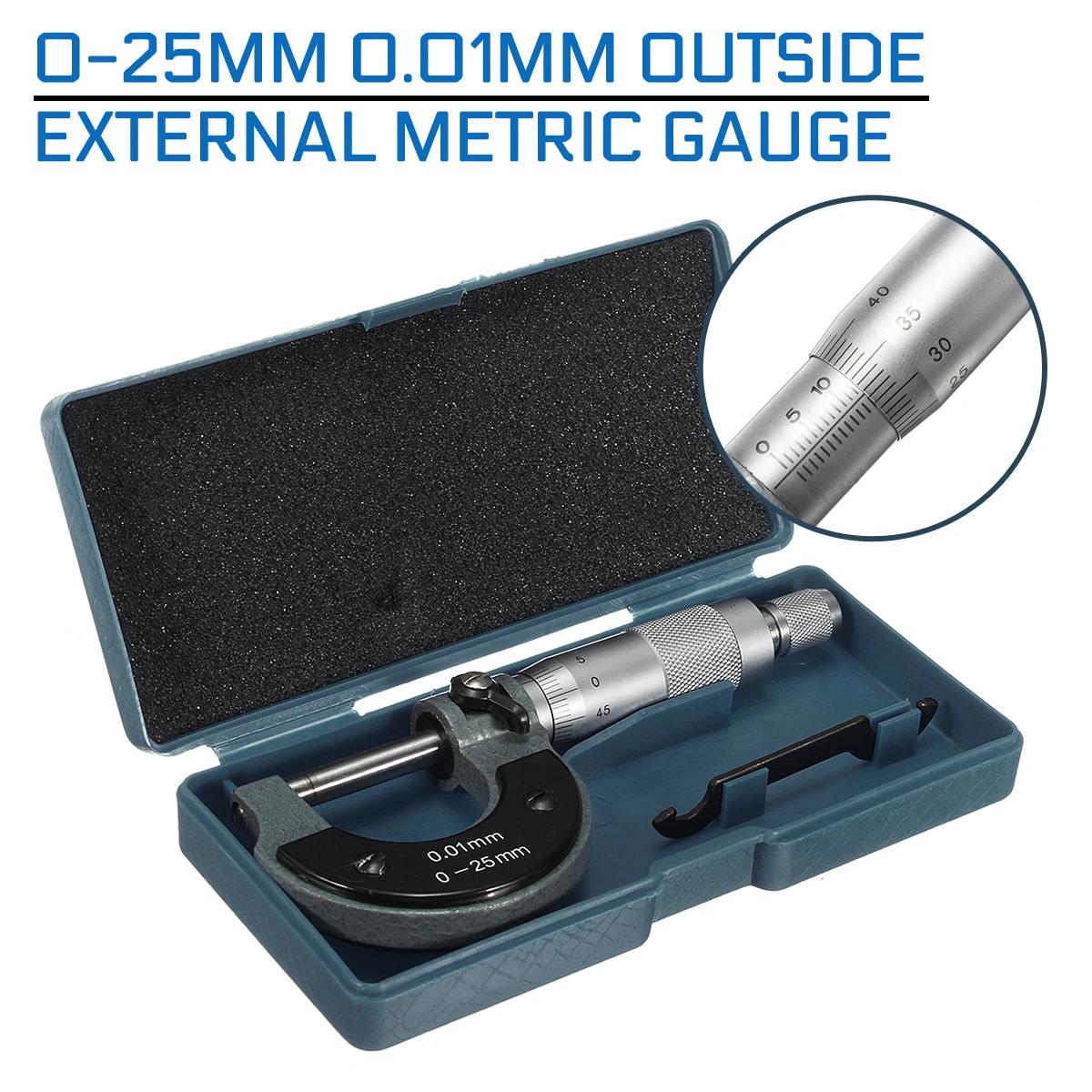 0.01mm 0 25mm Outside External Metric Gauge Micrometer Machinist