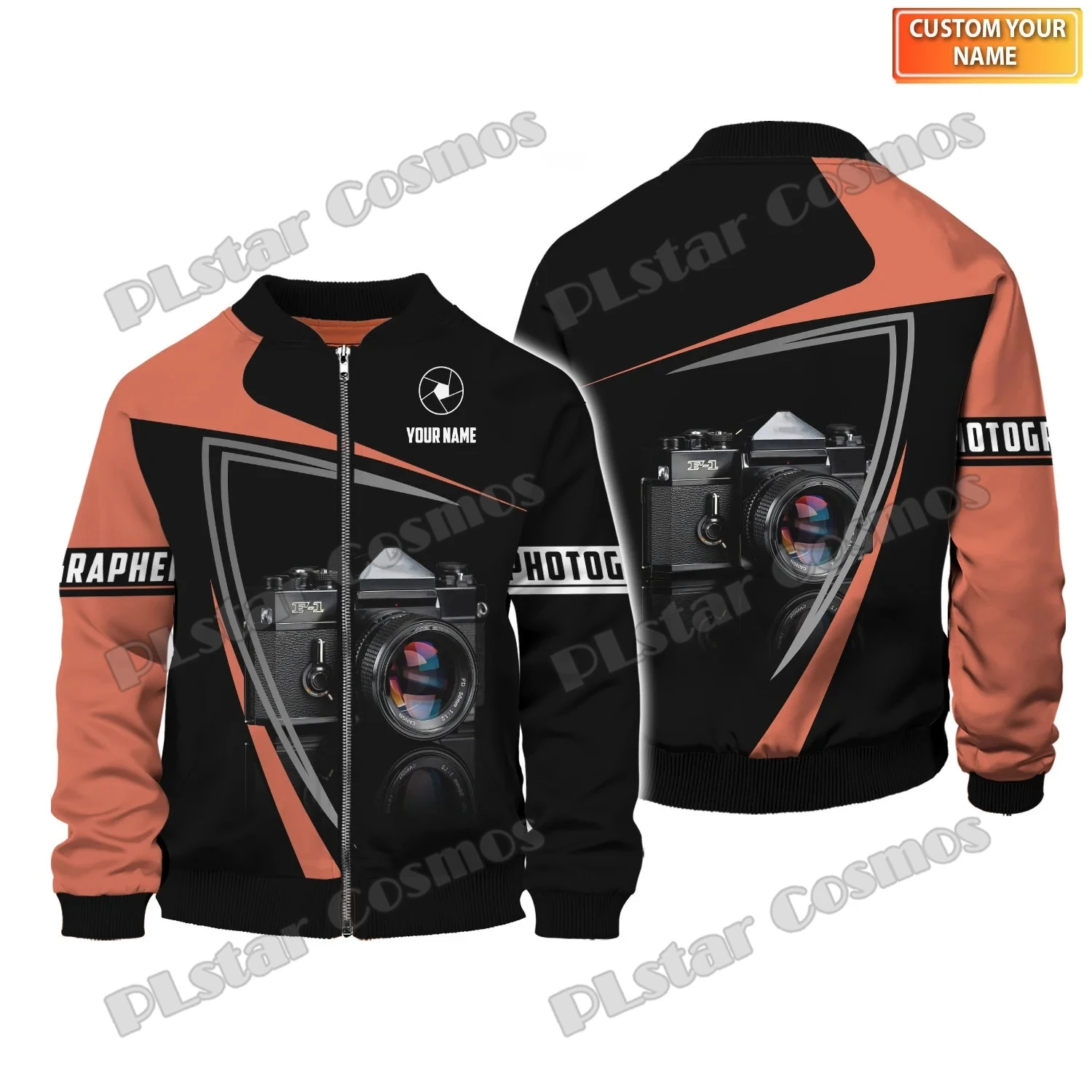 Photographer Custom Camera Tools 3D All Over Printed Men's Bomber Jackets Winter Unisex Casual warm thick Zipper Jacket FXU06 mexico coat of arms custom name 3d all over printed mens bomber jackets winter unisex casual harajuku zipper jacket coat fjk01