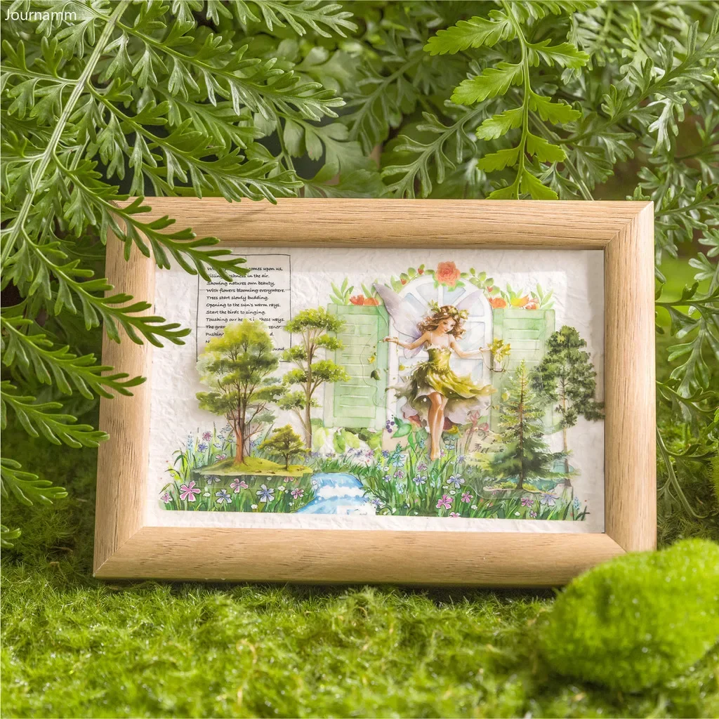 Nature-Themed Colorful Tree Stickers Set - DIY Scrapbooking & Diary Decor Stationery Pack (40 Pieces)