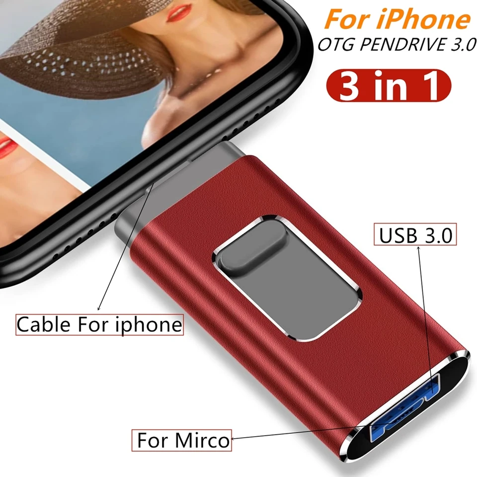 Trasferimento Dati Veloce Chiavetta USB 128gb Per Phone,Chiavetta Usb C Memoria Esterna Per Flash Drive Per Ios Android