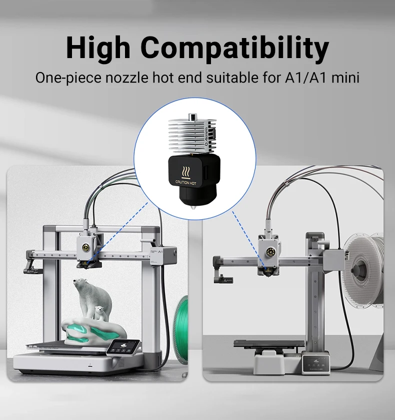 Hotend-Kit für Bamboo A1/A1 Mini/A2L, einteilige Edelstahldüse, Hotend 0,2/0,4/0,6/0,8 mm für A1 A1Mini 3D-Drucker – Detail 8