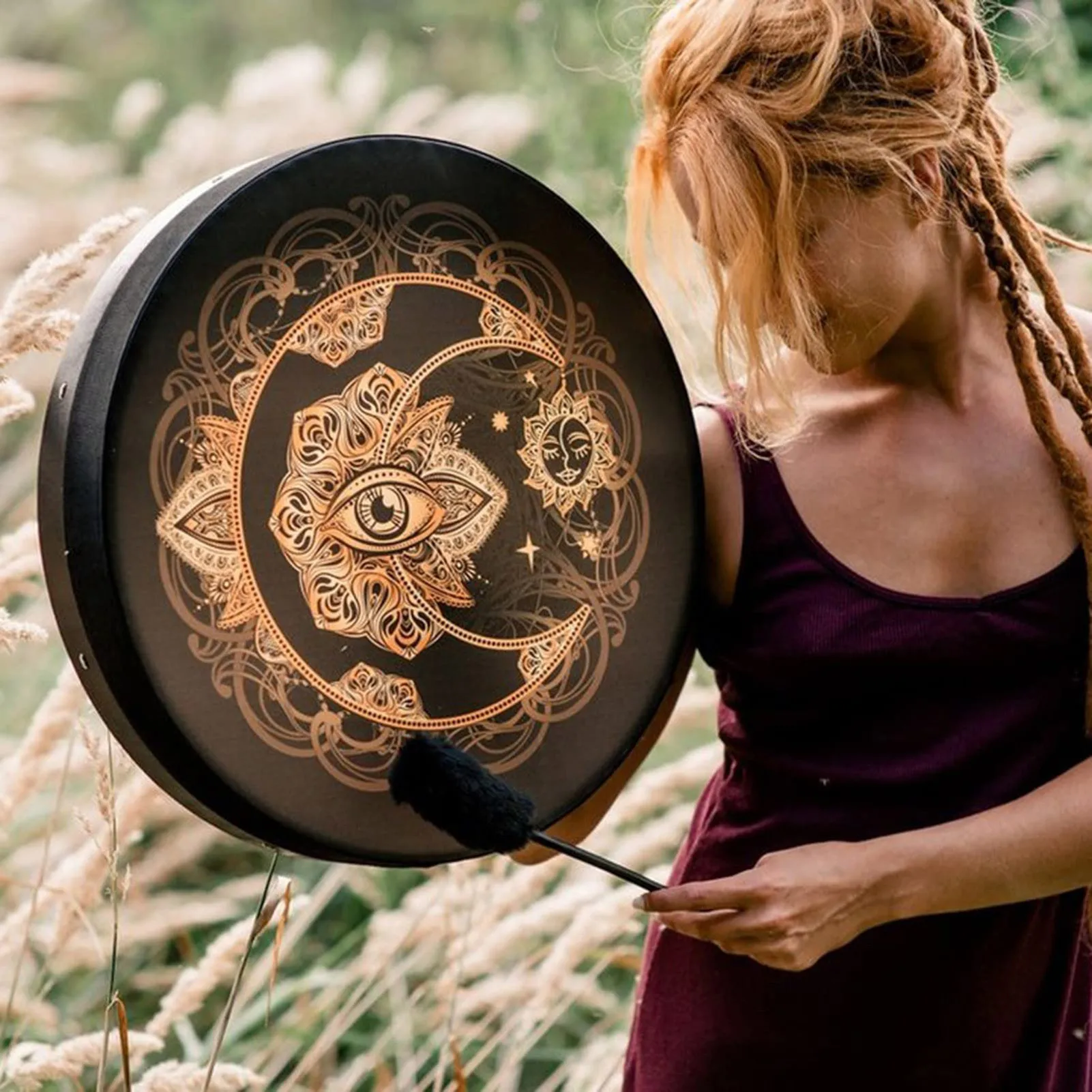 Shaman Drum Shaman Drums For Adults Alchemy Moon Drum Sound Healing Tool Symbol Of Siberian Spiritual Music Sound Of