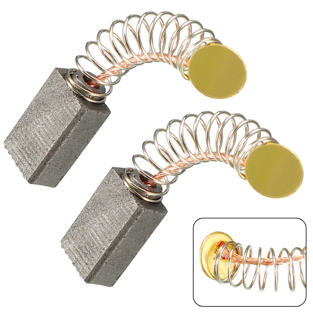 

2pcs Carbon Brushes Kit For Electric Motors 13mm X 8 X 5mm Replacement Part 20mm Spring Length Electric Carbon Brushes