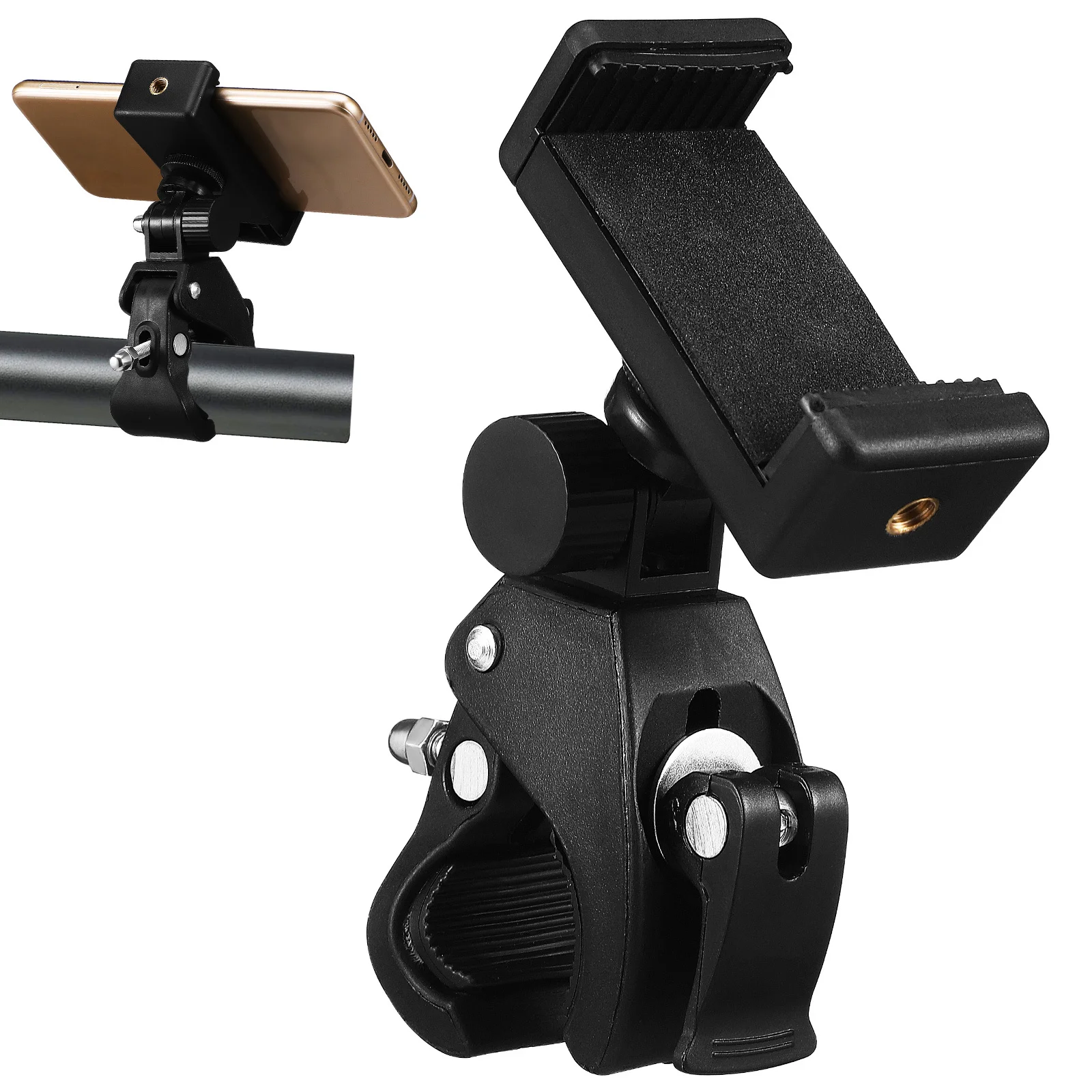 마이크 스탠드 폰 홀더 조절 가능한 태블릿 마운트 클립 180도 회전 °   노트북 스탠드 어댑터 모바일 홀더 기기 브래킷