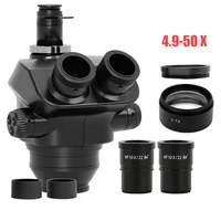 Kailiwei Trinocular Head 7-50 3.5-200X Simul Focal Continuous Zoom Stereo Microscope WF10X/22mm Eyepiece For Phone PCB Soldering 2