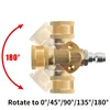 4500PSI High-Pressure Rotating Nozzle, 5 Adjustable Angles, Brass Quick Connect, 180° Rotation for Tight Spaces & Cleaning 3