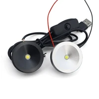 LED USB 5V 3W Led Spot Light Surface Mounted Cabinet Showcase Counter Jewelry display Lamp  home DC12V Ceiling Mini Spotlight 1