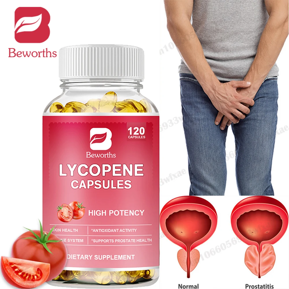 BEWORTHS Lycopene Capsule for Male Prostate Health Urinary and Prostate Health Cleaning the Urethra Pain Relief Good Sleep