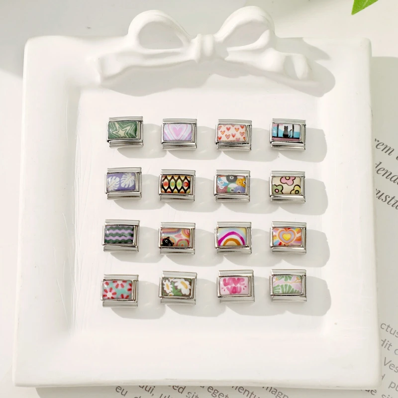 Italian Charm Links Stainless Steel Bracelet