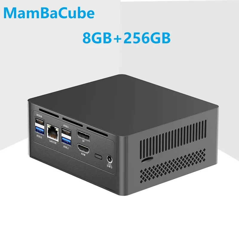 맘바큐브 휴대용 미니 PC 인텔 N150 윈도우11 프로 8GB/16GB 램 DDR4 256GB/512GB SSD 와이파이 5 소형 데스크탑 가정용/사무용 컴퓨터