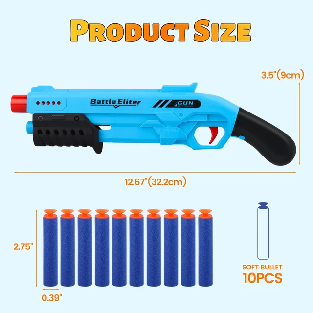 Simulation Children Toy Gun Boy Shooting Battle Manual Launch Eva Pearl Cotton Suction Cup Soft Bullet Gun For Gifts 3