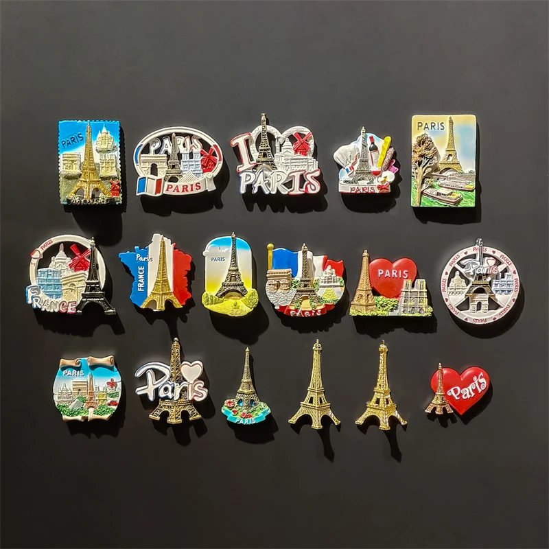 France Eiffel Tower 3D Stereoscopic Crafts Travel Commemoration Decoration Home Refrigerator Magnets