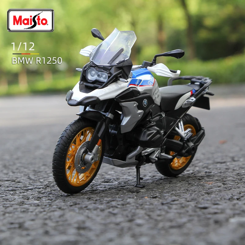 Maisto 1:12 BMW R1250 GS 오토바이 모델, 정적 다이 캐스트 차량, 소장용 취미 합금 모토크로스 장난감, 수집 선물 